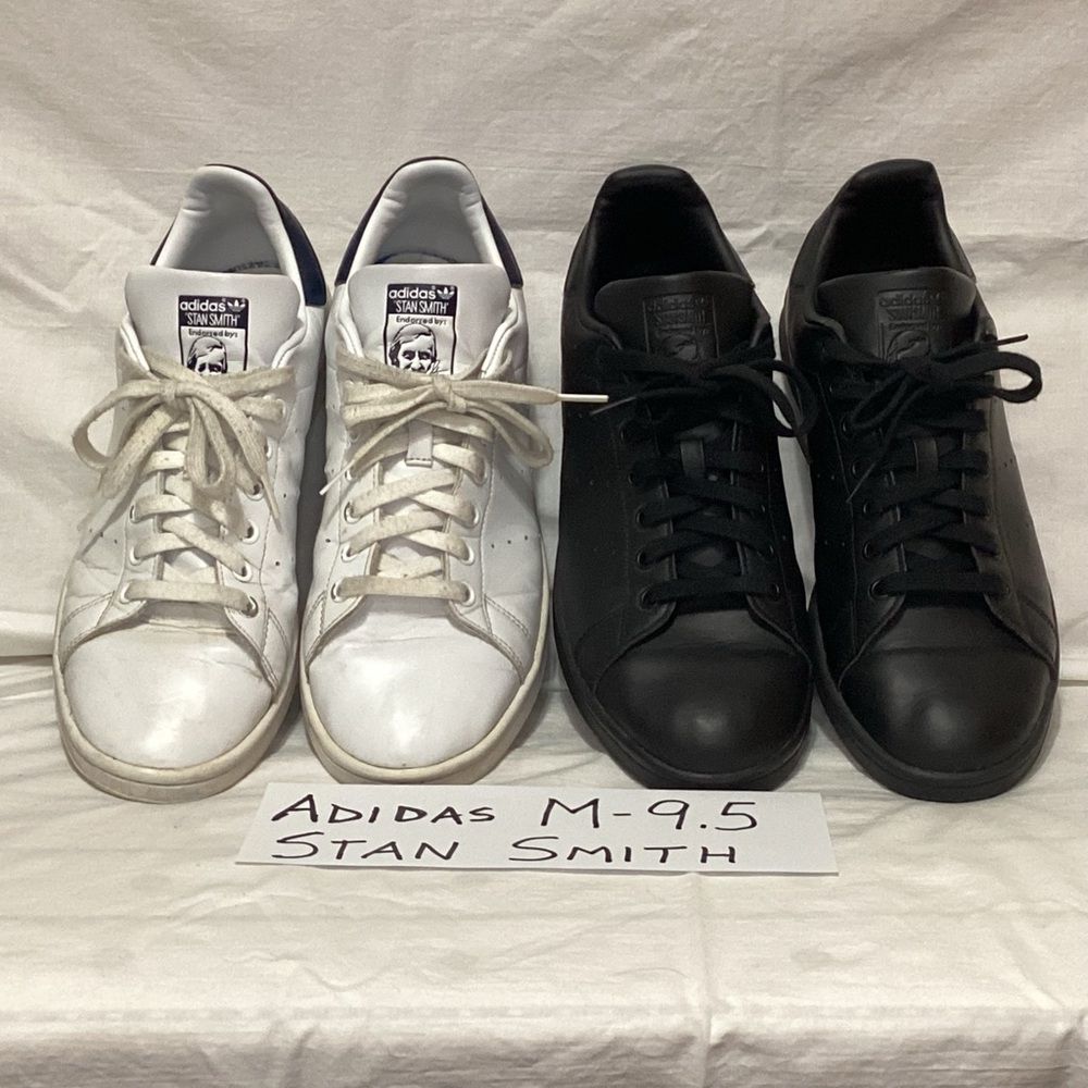 2-PAIRS Adidas Stan Smith Sneakers + Socks - White and Black